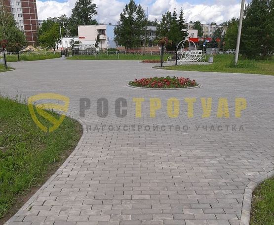 Укладка тротуарной брусчатки