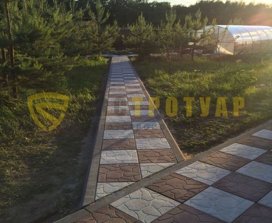 Укладка тротуарной плитки тучка